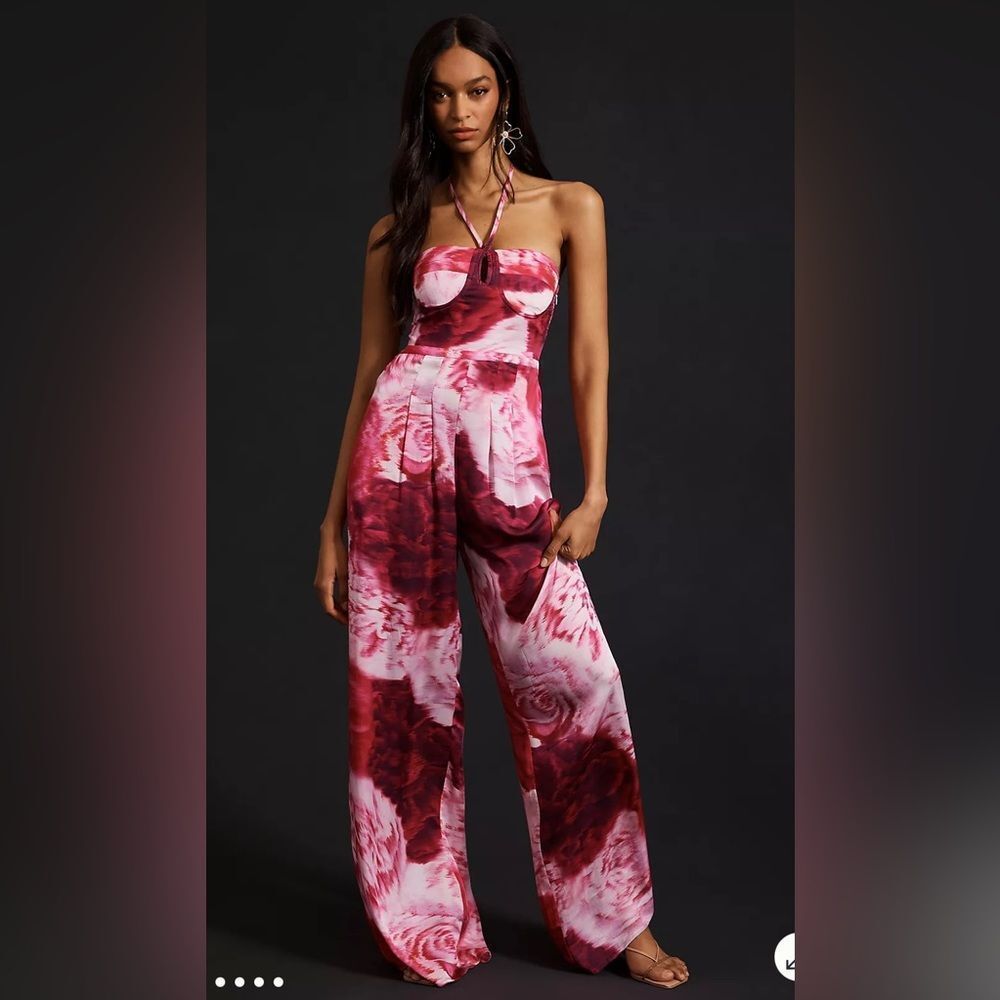 Anthropologie Stappy Ronna Gill punted jumpsuit size S
NWT Retail $178